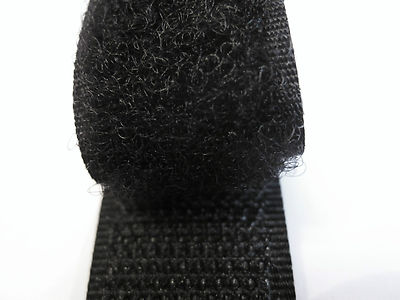 SCHWARZES KLETTBAND 25 mts Touch & Close Verschluss XXX EXTRA STARK 25mm 