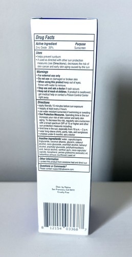 Native Unscented Mineral Face Lotion Sunscreen Zinc Oxide SPF 30 1.7oz 09:24 3pk - Picture 4 of 5