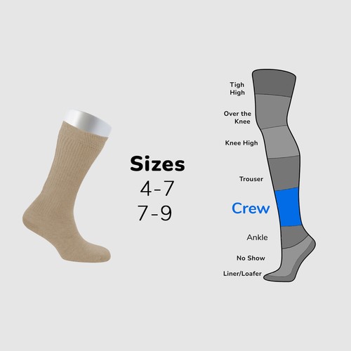 Cosyfeel® Women Loose Diabetic Crew Socks 4-Pack Bamboo Durable Seamless Toe - Picture 83 of 96