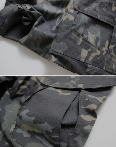 Mens Tactical Military Work Trousers Cargo  Knee Pads Size 42 Camouflage Black - Picture 6 of 6