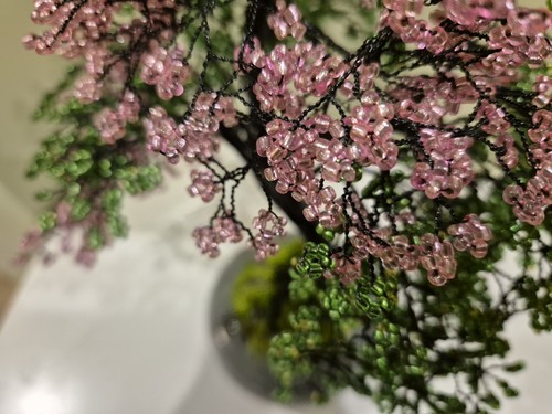 Handmade Wire Bonsai Tree/Miuky Beads/Anniversary Gift/ Unique Mothers Day Gift. - Picture 3 of 7