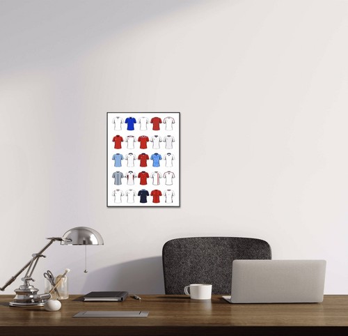 England Football Shirt Poster, England Football Poster, EURO 2024 Soccer A4Print - Picture 4 of 4