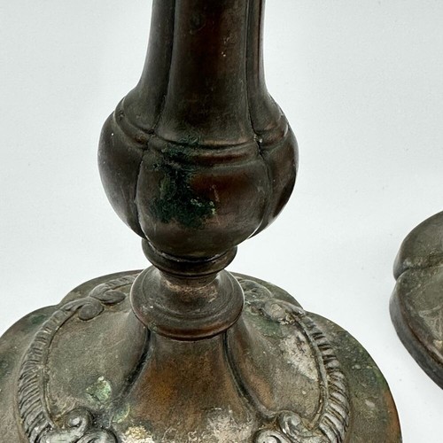 Antique Pair of Candleholders 1800's Sheffield (?) Old Candlestick Holders - Picture 3 of 12
