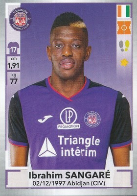 502 IBRAHIM SANGARE # IVORY COAST TOULOUSE.FC TFC STICKER PANINI FOOT 2020 | eBay