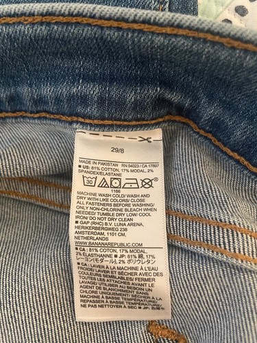 BANANA REPUBLIC Vintage Stretch High-Rise Wide-Leg Trouser Jean, Size 29/8 NWT - Picture 6 of 8