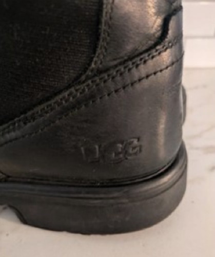 UGG BILTMORE CHELSEA LEATHER WATERPROOF BOOTS Black Size 11 Mens - Picture 3 of 9