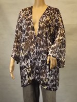 Ulla Popken ~ 42+ 42/44 Bluse Jacke Blusenjacke Legere Form Transparent Strand