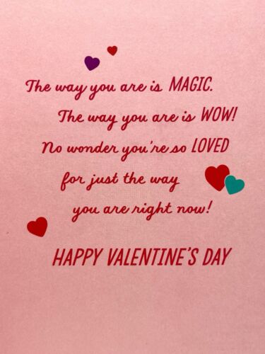 Valentine’s Day Card For Kid The Way You Are, Embossed Hallmark Card NEW - Picture 6 of 10