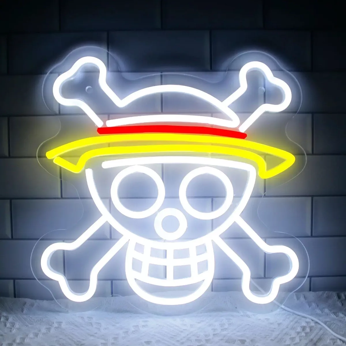 LED One Piece Anime Monkey D Luffy Flex Neon Sign USB Powered Game Room Wall