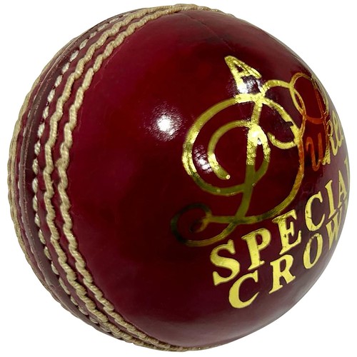 Cricketball 5 1/2 Oz Cricketbälle rot handgenäht Leder Hartball - Bild 4 von 4