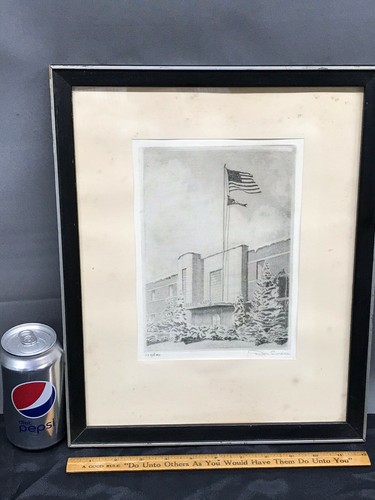 c.1950s DON SWANN Etching BENDIX RADIO - BALTIMORE - Numbered Limited Edition - Picture 7 of 12