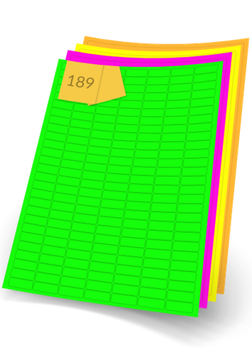 Etiquetas de impresora fluorescente, pegatinas de brillo diurno naranja, rosa, verde, amarillo neón - Imagen 16 de 16