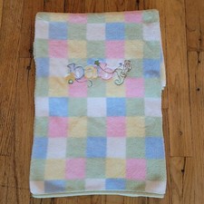 Baby Blanket Parents Choice Multi Color Checkered Super Soft Cozy 38" x 29" GIFT