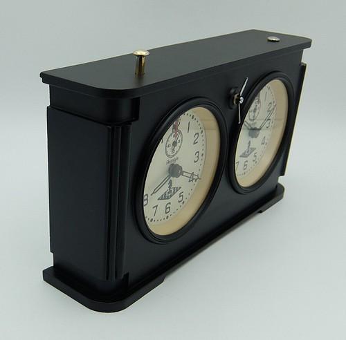 YANTAR JANTAR OChZ BLACK TOURNAMENT USSR SOVIET BAKELITE CHESS CLOCK A15 - Picture 5 of 12