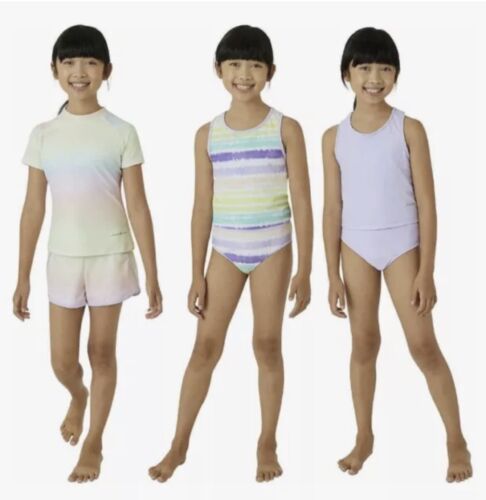 Eddie Bauer Youth Reversible 4-piece Swim Set Size M(10/12)Purple/Multi - NWT - Picture 3 of 5