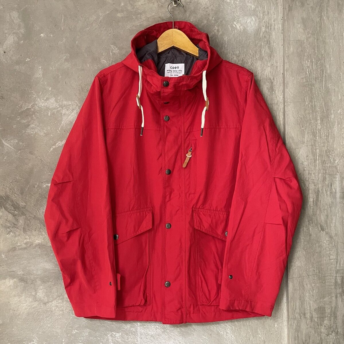 Coen Co Ltd Tokyo Red Mountain Parka Coat Jacket Men Size Coen Co Ltd Tokyo Red Mountain Parka Coat Jacket Men Size