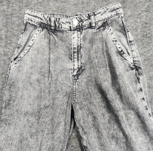 Garage Denim Jeans Womans 5 / 27 Black Acid Wash Streetwear High Waist 80s Mom - Picture 3 of 16