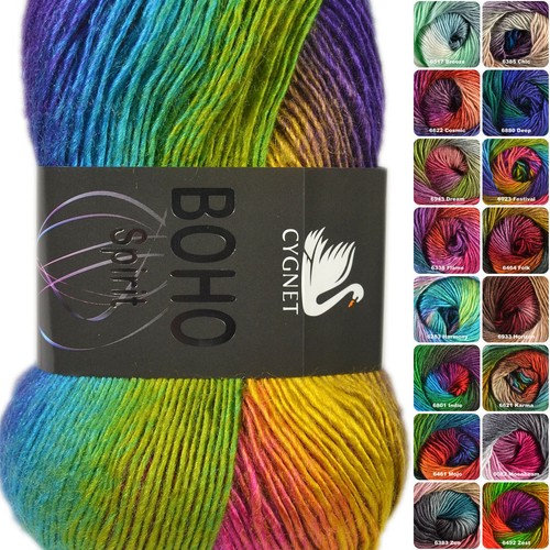 Cygnet Boho Spirit 100g Ball / Yarn 100% Acrylic Dk / Aran - Picture 21 of 52