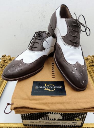 FRATELLI ROSSETTI SCARPE CLASSICHE STRINGATE UOMO FRANCESINE PELLE BICOLORE 40 - Imagen 2 de 18