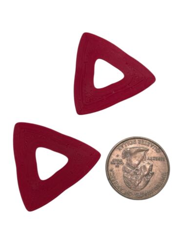 12-Pack XL Wide Triangle + Hole Guitar Picks 0.70mm, Medium Thickness, Color Red - Picture 3 of 3