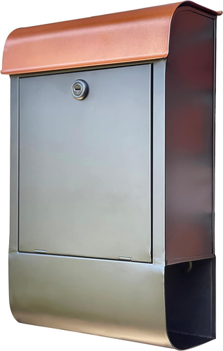 Dominion Locking Mailbox with Newspaper Holder, Wall Mount Mailboxes for outside