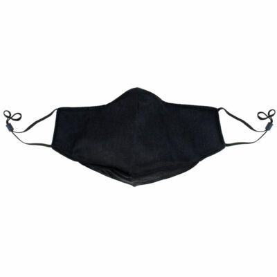 XRGO XM25BK Plain Black Cloth Reusable Face Mask w/ PM2.5 Carbon