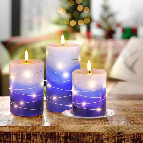 Flameless Candle, LED Candle, Battery-Powered Candle, Recessed String Lights,... - Picture 4 of 6