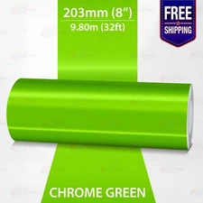 CHROME GREEN 8" PIN STRIPE Car Model Motorcycle Decal TAPE Vinyl Sticker 203mm