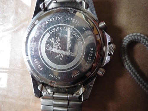 Original Vintage Wenger Military Chronograph Watch Swiss Made Armbanduhr,10.Atm - Bild 9 von 9