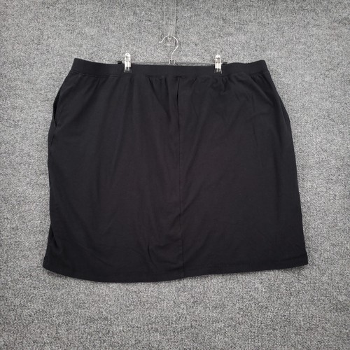Catherines Skort Womens 2X 22W 24W Black Suprema Collection Skirt Pull On Knit - Picture 11 of 12