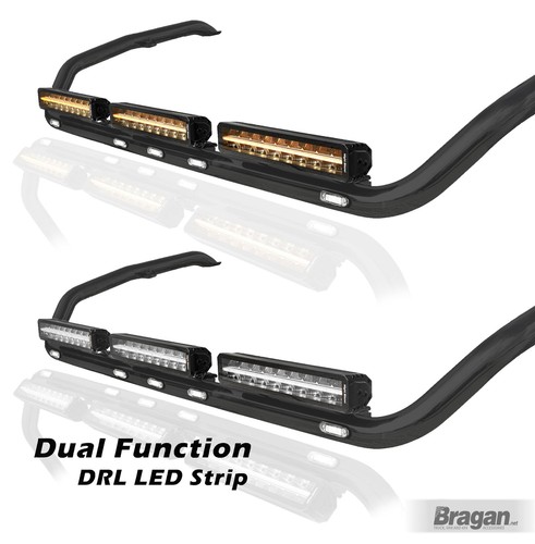 Roof Bar + LEDs + LED Bars To Fit Mercedes Actros MP4 2012+ Stream Space - BLACK - Picture 2 of 12