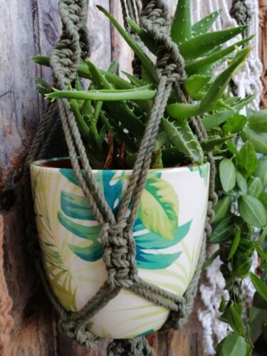 Macrame Plant Hanger, Plant holder, Plant hanger indoor, Rope hanger, CARAMEL - Picture 5 of 14