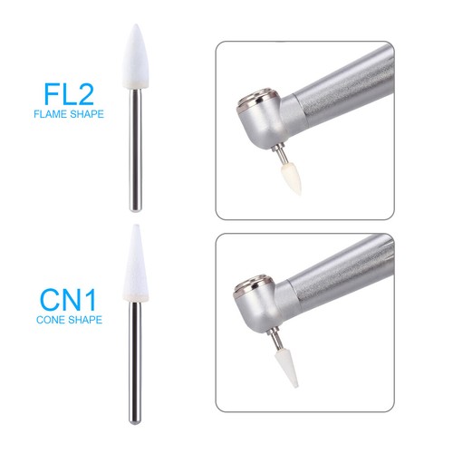 AZDENT Dental Flame piedra blanca limpia FG Burs abrasión 12 piezas / paquete - Imagen 5 de 26