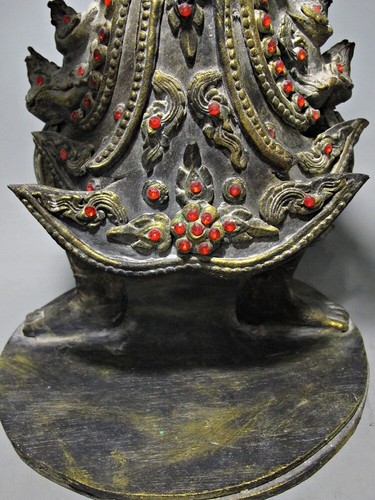 Figura protectora de estatua gigante Thao Wessuwan 20th C - Imagen 9 de 12