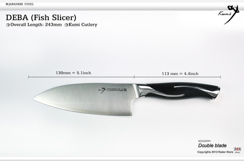 Japanese Steel Chef's Fillet Deba knife 5.1" Polishing Blade Kitchenware Cutlery - Picture 2 of 6