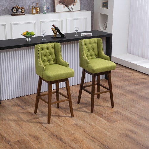 Set of 2 360° Swivel Bar Stools Bar Chair Kitchen Counter Height Dining Chair US - Picture 77 of 93