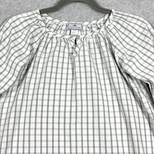Petite Plume Nightgown Girls 10 Delphine Ginghman Check Print Prairie Peasant - Picture 2 of 13