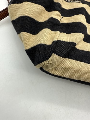 Dooney & Bourke Striped Fabric Leather Tote Preowned. - Picture 15 of 22