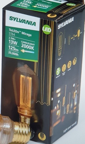 ohne OVP: Sylvania ToLEDo Mirage ST64 E27 / 2,5W / 125 lm / 2000 K warmweiß 230V - Bild 1 von 6