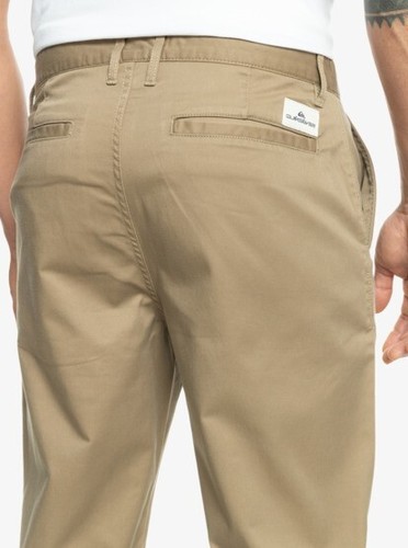 Pantalone uomo Quicksilver Everyday Union Chinos 34 EQYNP03278 TMP0/Beige dritto - Foto 4 di 10