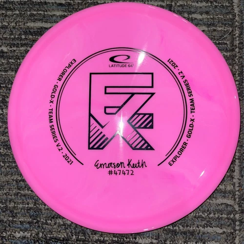 LATITUDE 64 GOLD-X EXPLORER TEAM SERIES V2 EMMERSON KEITH DISC GOLF 175G PK/BK