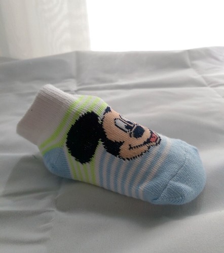 Disney Baby Kleinkind Mickey Mouse gestreifte Stiefeletten Socken 3 Paar 6-12 Monate NEU - Bild 10 von 12