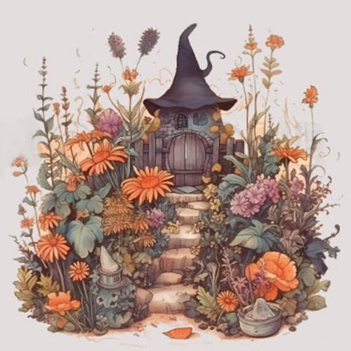 5D DIY Full Round Drill Diamond Painting Anime Witch Kit Home Decor Art Craft - Picture 16 of 18