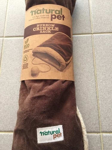 Cat Crinkle Sack Burrow New Calming for your Feline Friend Natural Materials - Picture 3 of 4