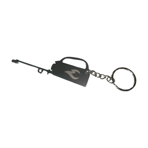 Drip Torch Stainless Steel Keyring