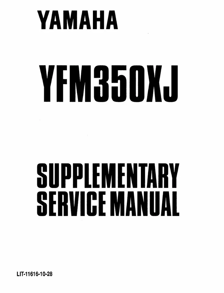 Yamaha Warrior YFM350x 1987-2004 fabricante de equipos originales manual de servicio encuadernado en peine de grado profesional Foto 3 de 4