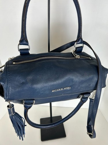 BORSA A TRACOLLA MICHAEL KORS WESTON MIDNIGHT BLU IN PELLE CONVERTIBILE X - Foto 7 di 15