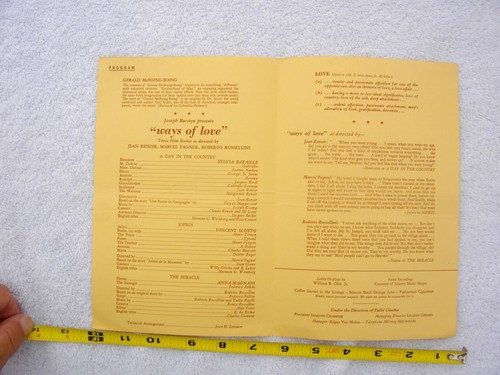 1930s Playbill PARIS THEATRE 5th Ave NYC "WAYS OF LOVE" Pathe Cinema’s Renoir... - Bild 2 von 12