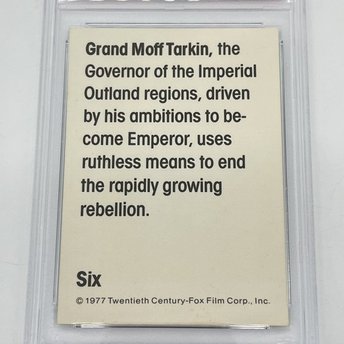 Star Wars 1977 Grand Moff Tarkin #6 Wonder Bread Graded Trading Card PSA 8 NM-MT - Picture 5 of 8