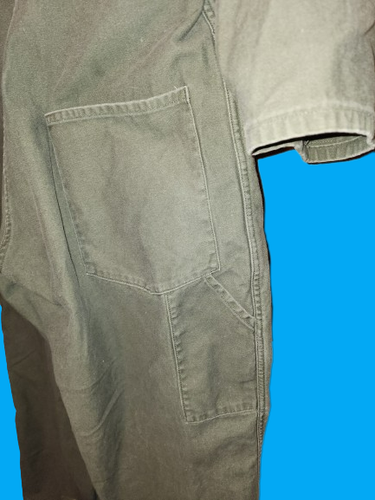 US Army Cotton Sateen Type 1 Olive Drab Utility Coveralls Sz L 8405-00-131-6509 - Picture 11 of 14